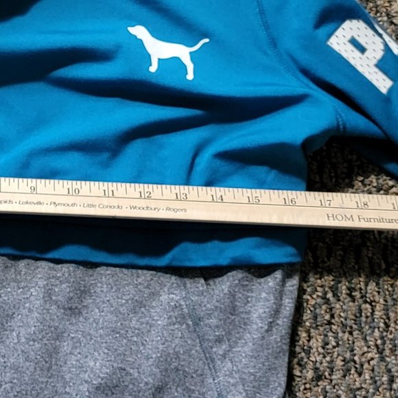 PINK ULTIMATE BY VICTORIA'S SECRET TEAL AND GREY PULLOVER SIZE MEDIUM - Picture 16 of 16